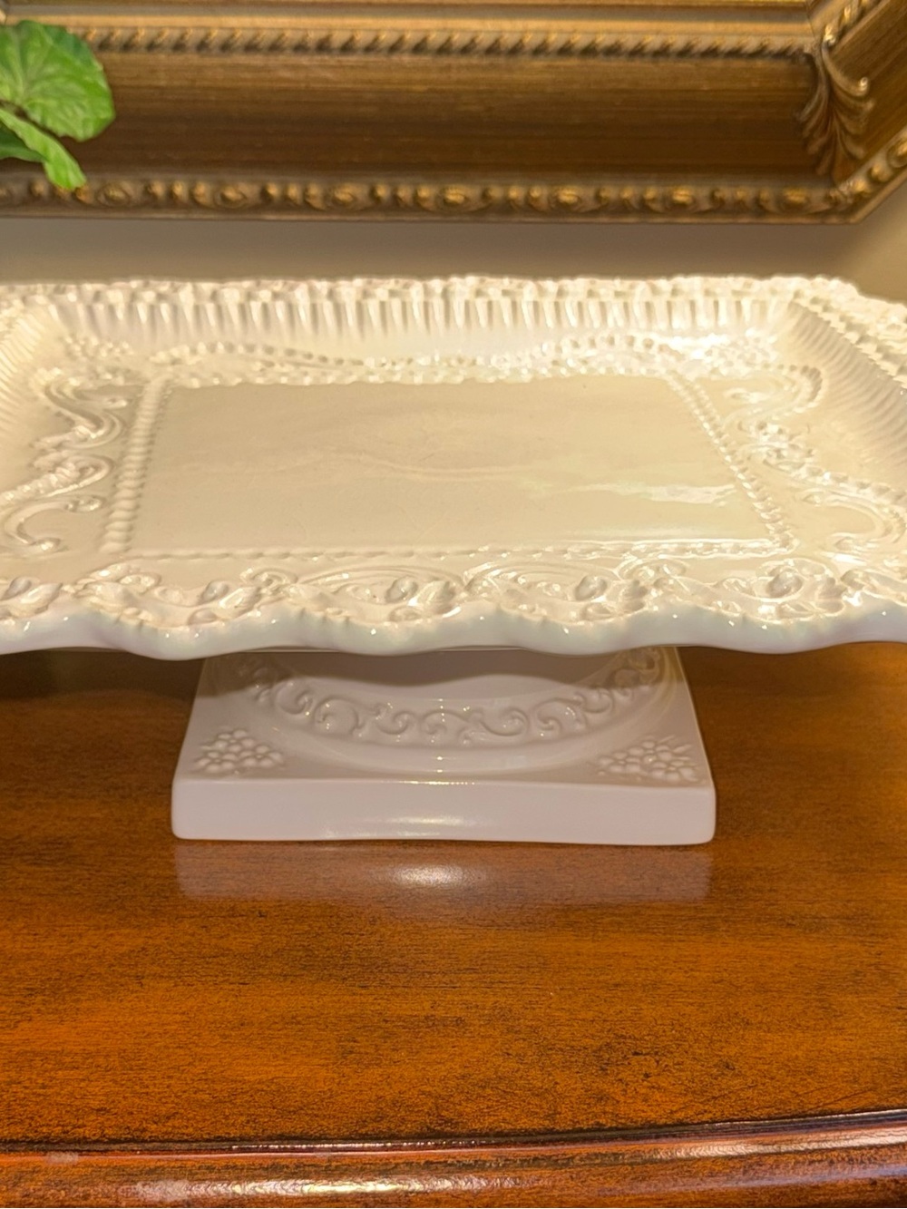 Vintage Amora Made in Italy Large Pedestal Cake Stand